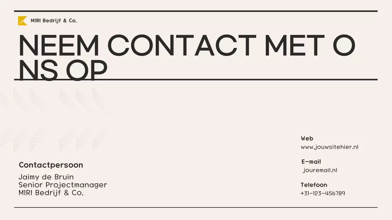 geel modern ondernemingsplan