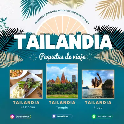 promoción de viajes teal tropical