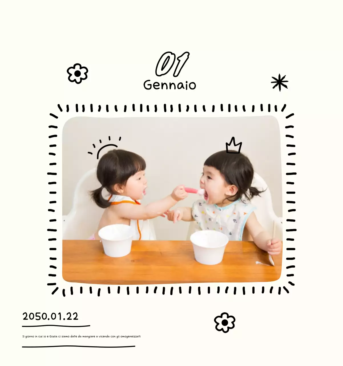 Calendario fotografico di Capodanno