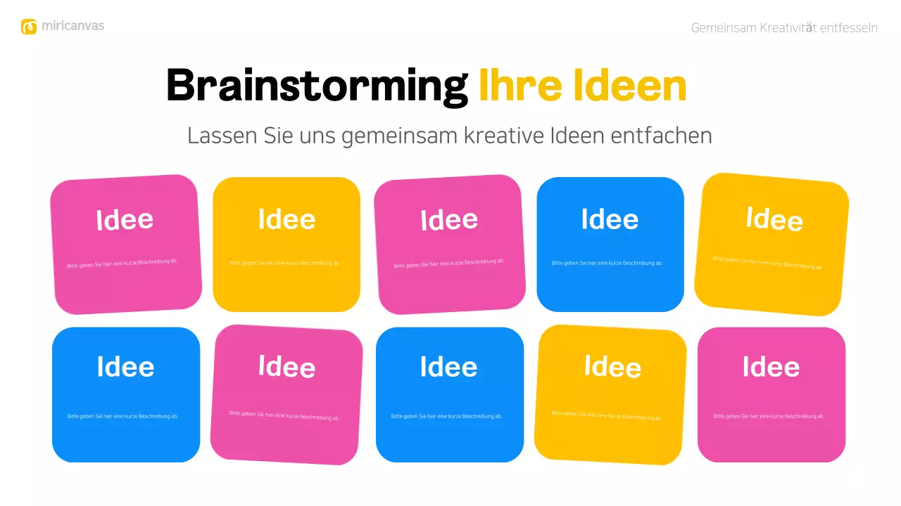 buntes modernes Brainstorming-Layout