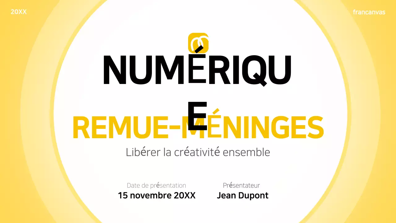 jaune moderne pour le brainstorming