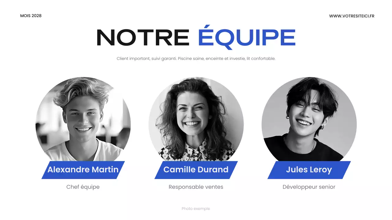 Présentation d'entreprise moderne de couleur bleue