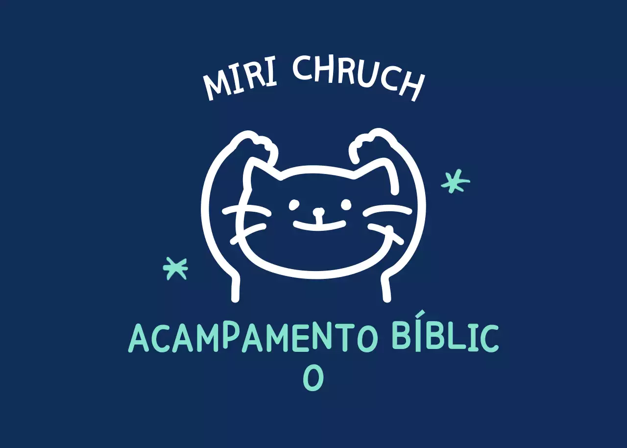 Acampamento com ilustração de rabisco azul-marinho