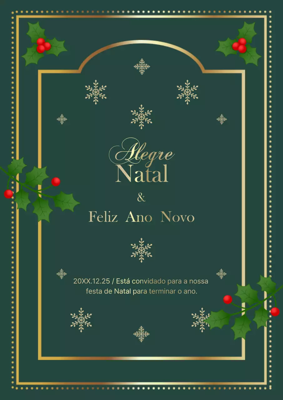 Convite de Natal clássico abstrato
