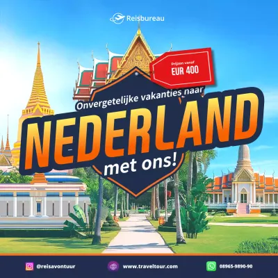 blauwe moderne reis promotie