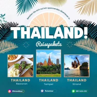 teal tropical travel promotion