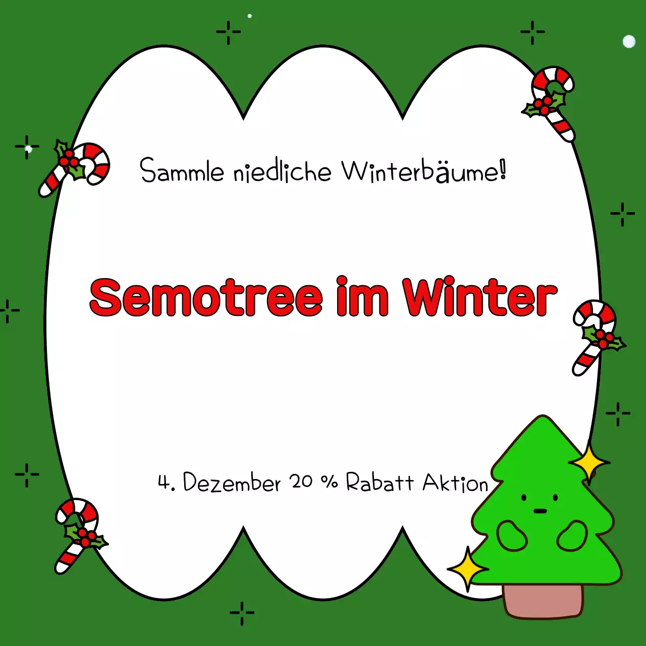 Werben Sie für Ihre Festtagsangebote in Grün und Rot