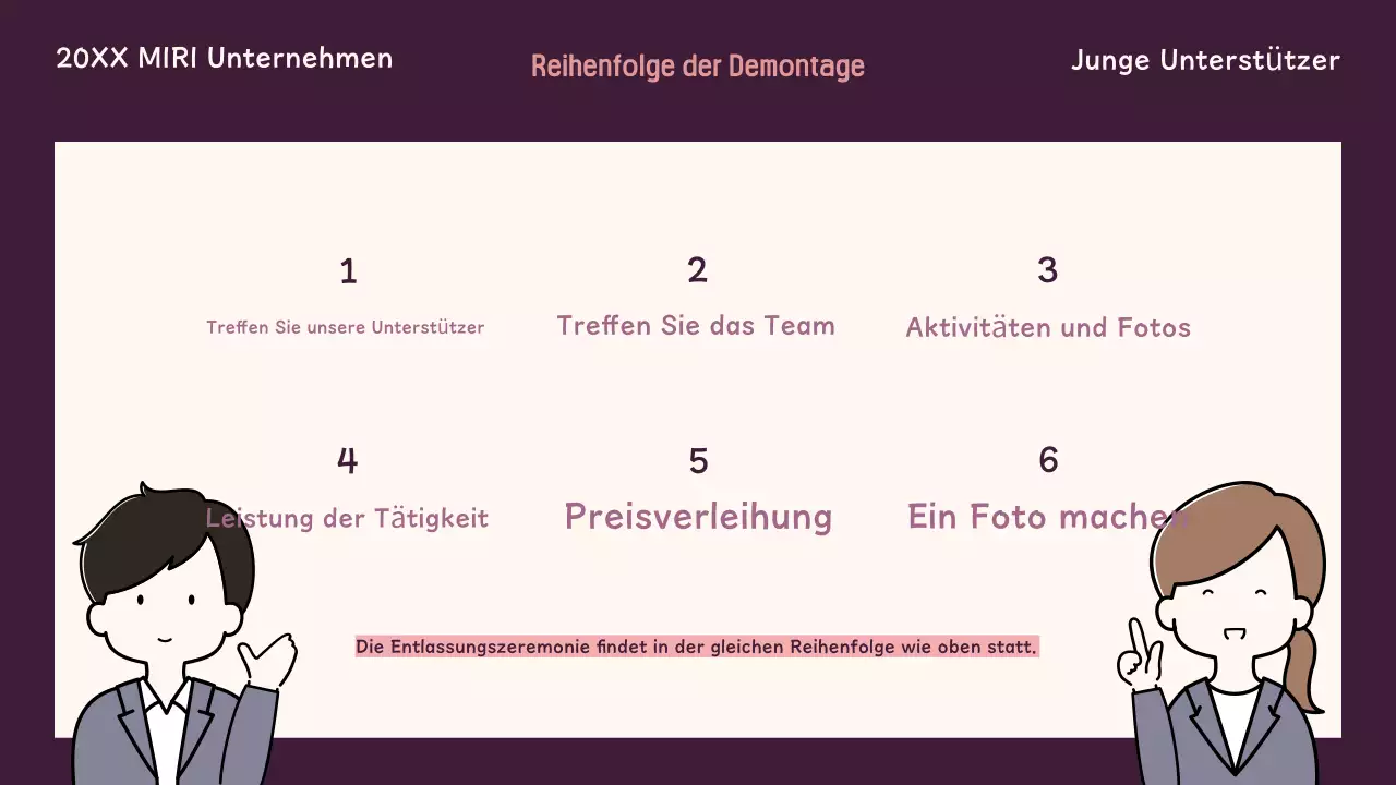 Rekrutierung von jungen Menschen in rosa