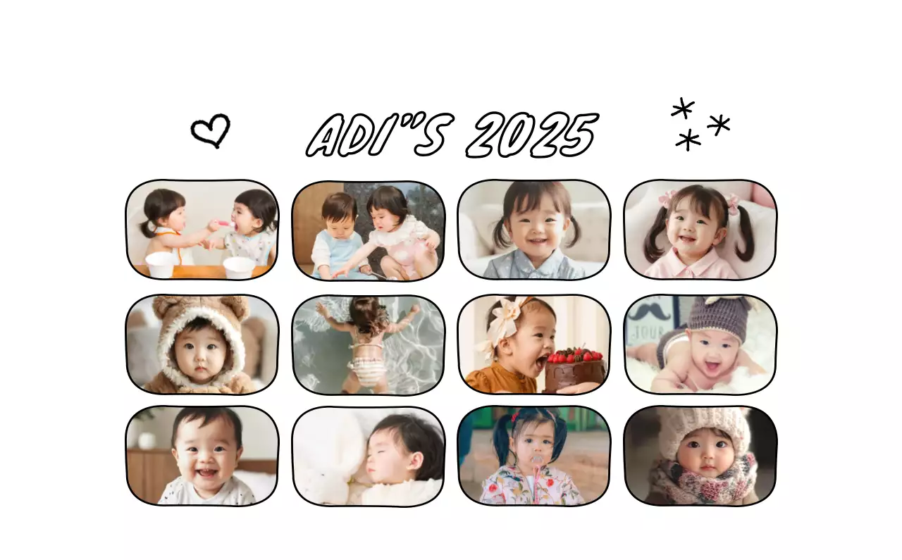 Bonito calendario con dibujos