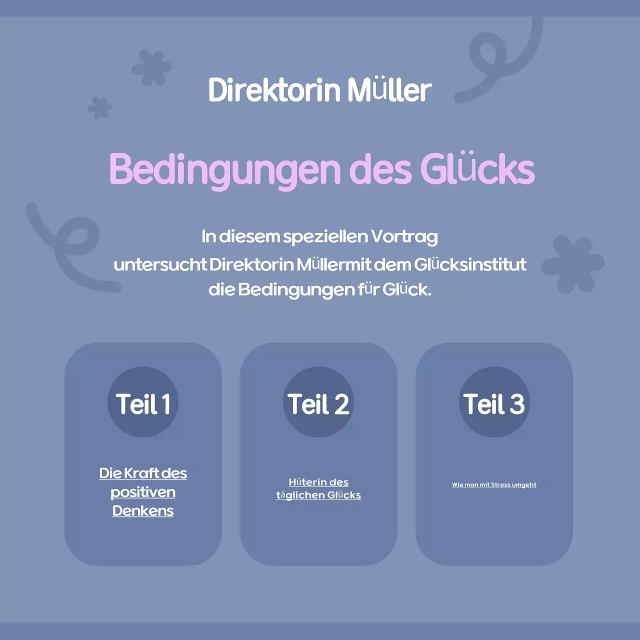 Hellblaue moderne Vortragsankündigungen