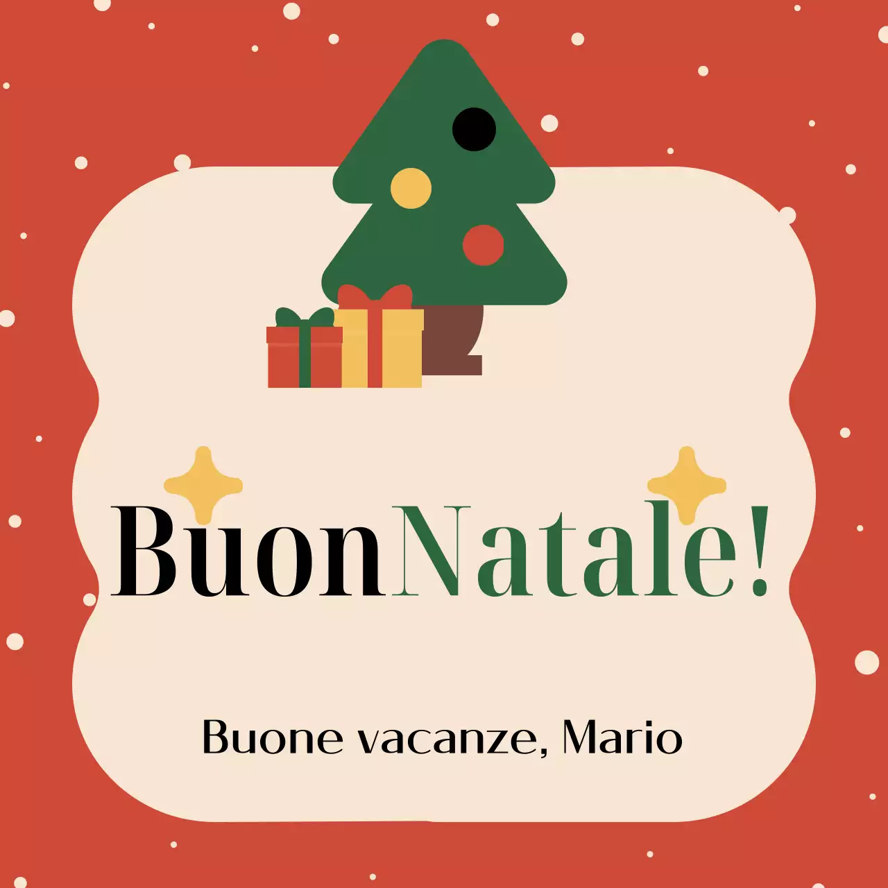 Pianificazione natalizia vintage rossa