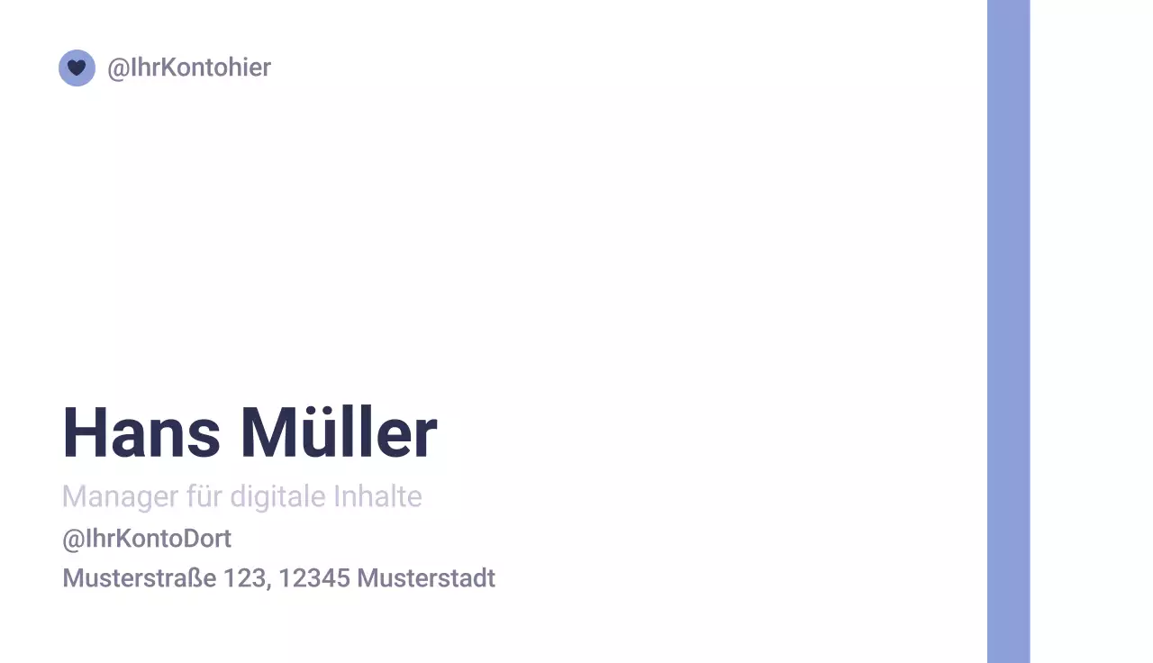 marineblau moderne Visitenkarte