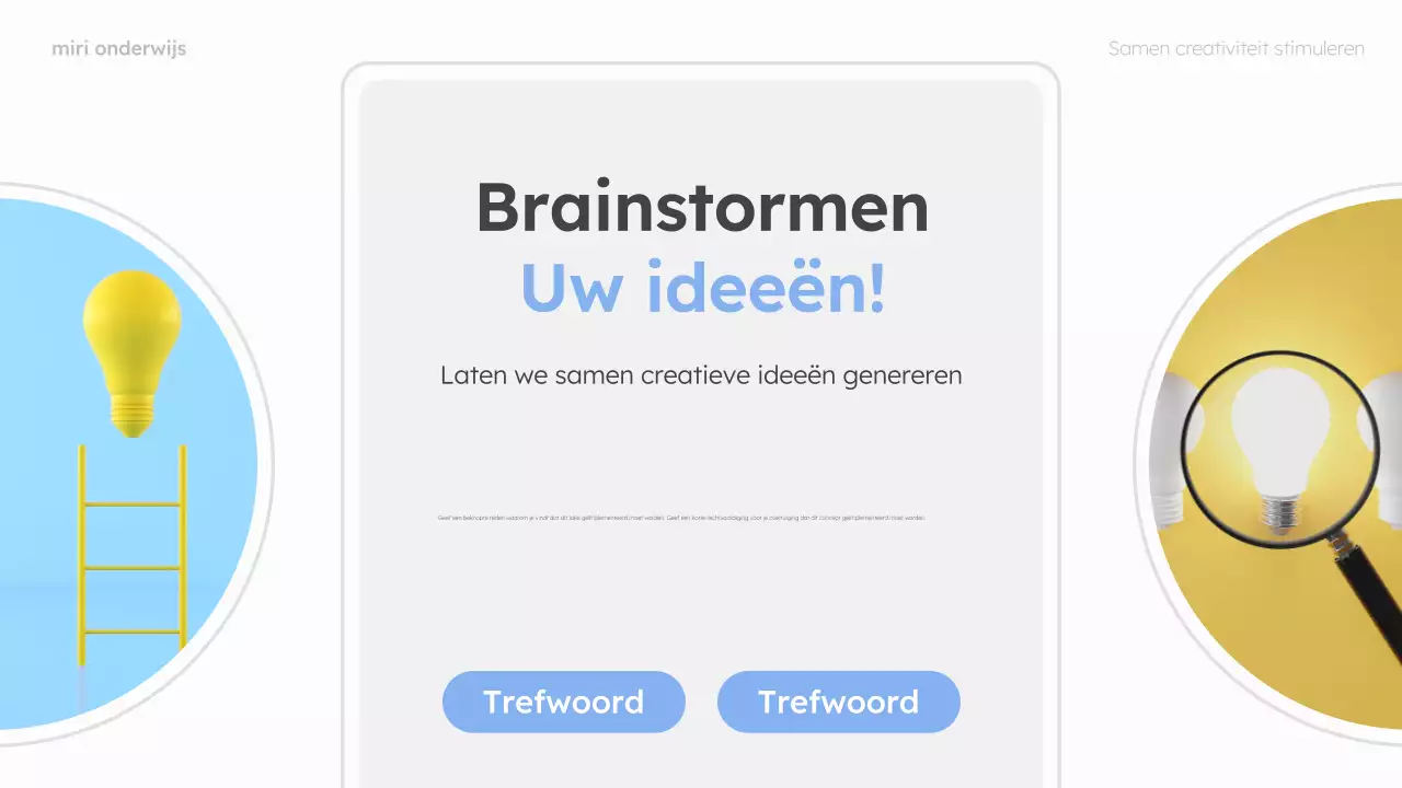 mint en roze moderne brainstormgids layout
