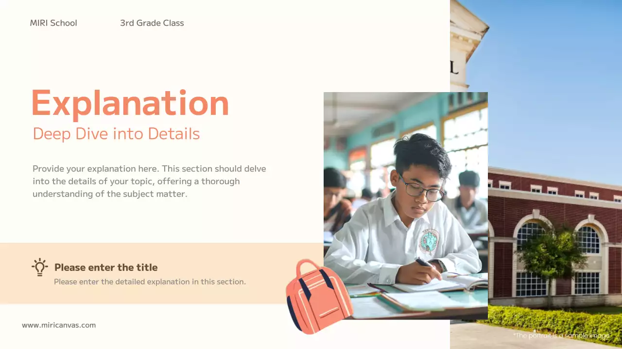 Orange Simple School Presentation