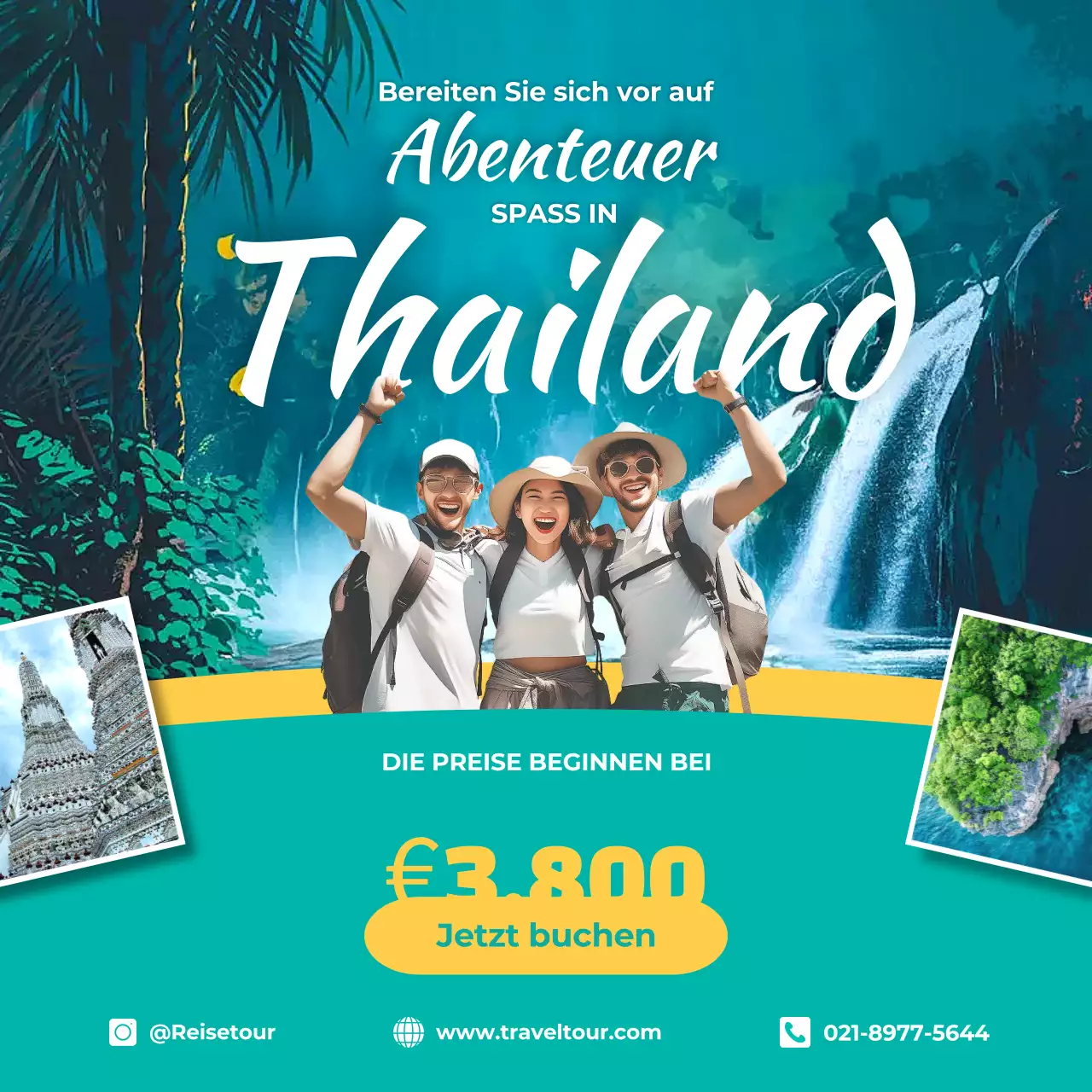 teal modern travel promotion