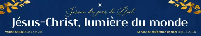 Promouvoir un service de Noël luxueux en bleu marine et or