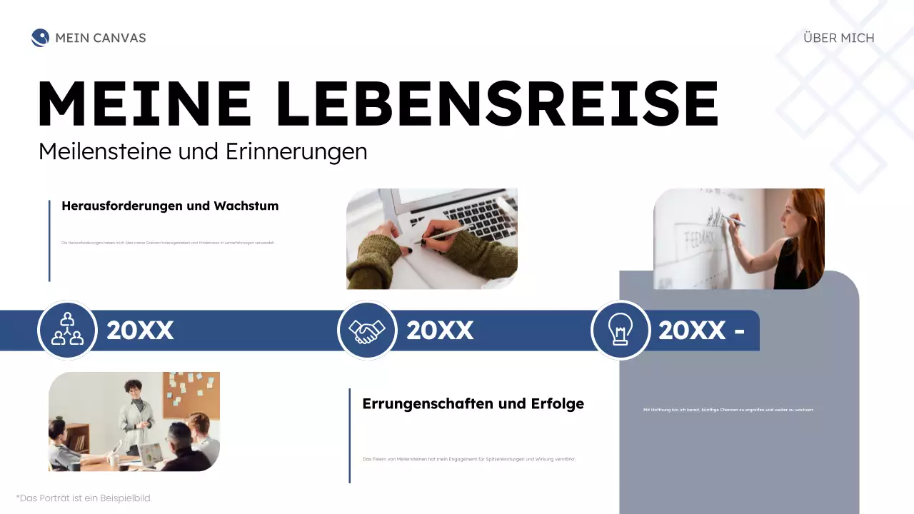 blue modern about me business