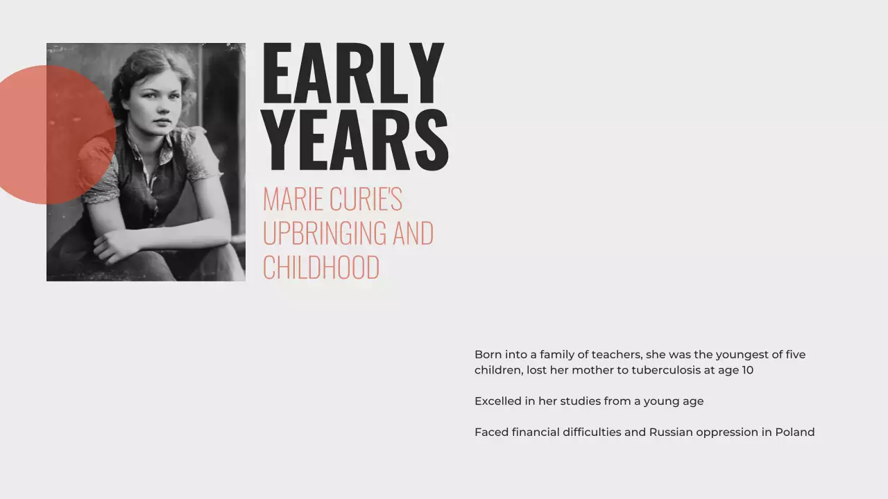 Grey Professional Biography Presentation