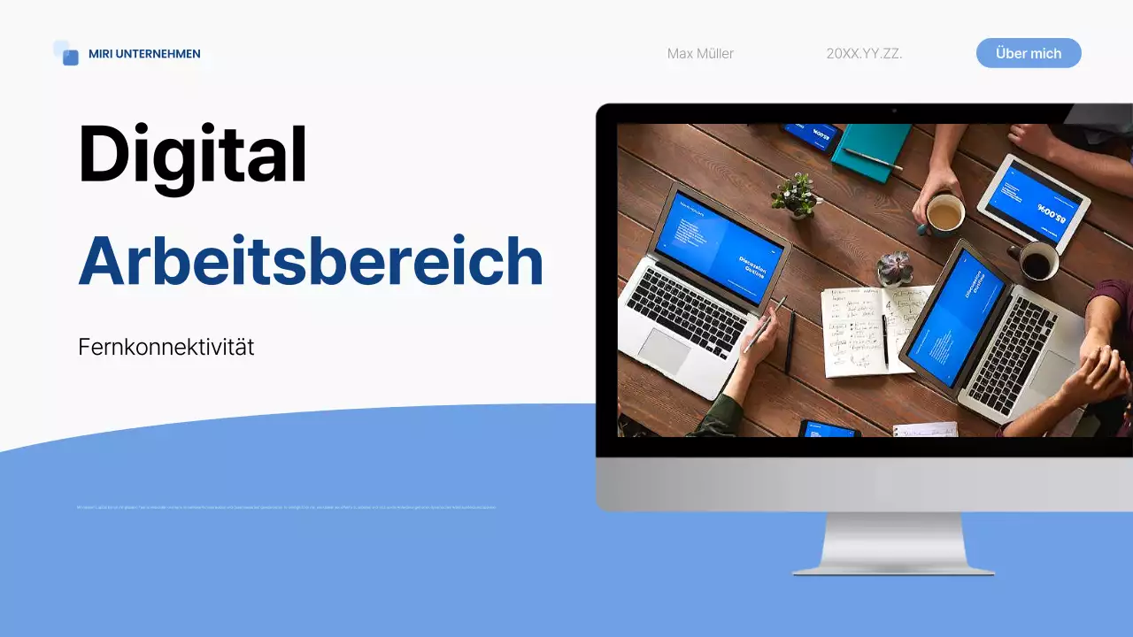 blue modern self-introduction pitch