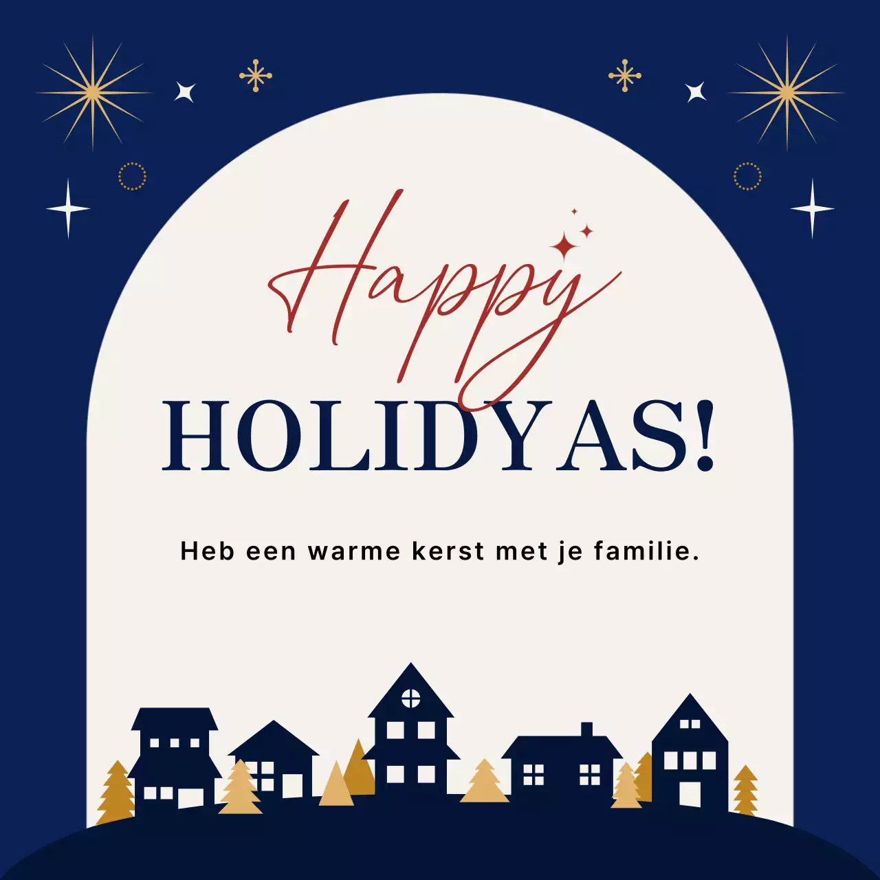 Beige klassieke kerstgroeten