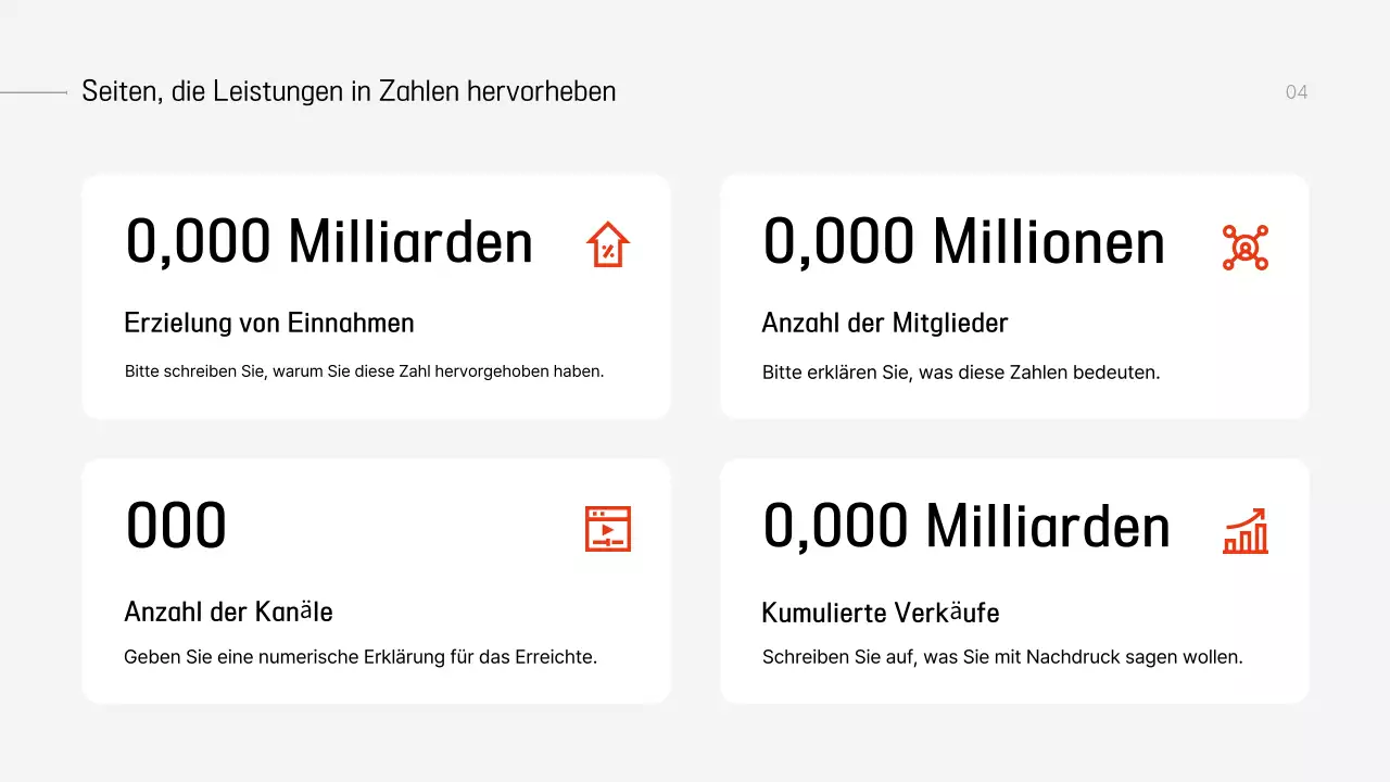 Planung einer grauen modernen Präsentation