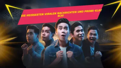 blau trendy Promi Nachrichten Anzeige