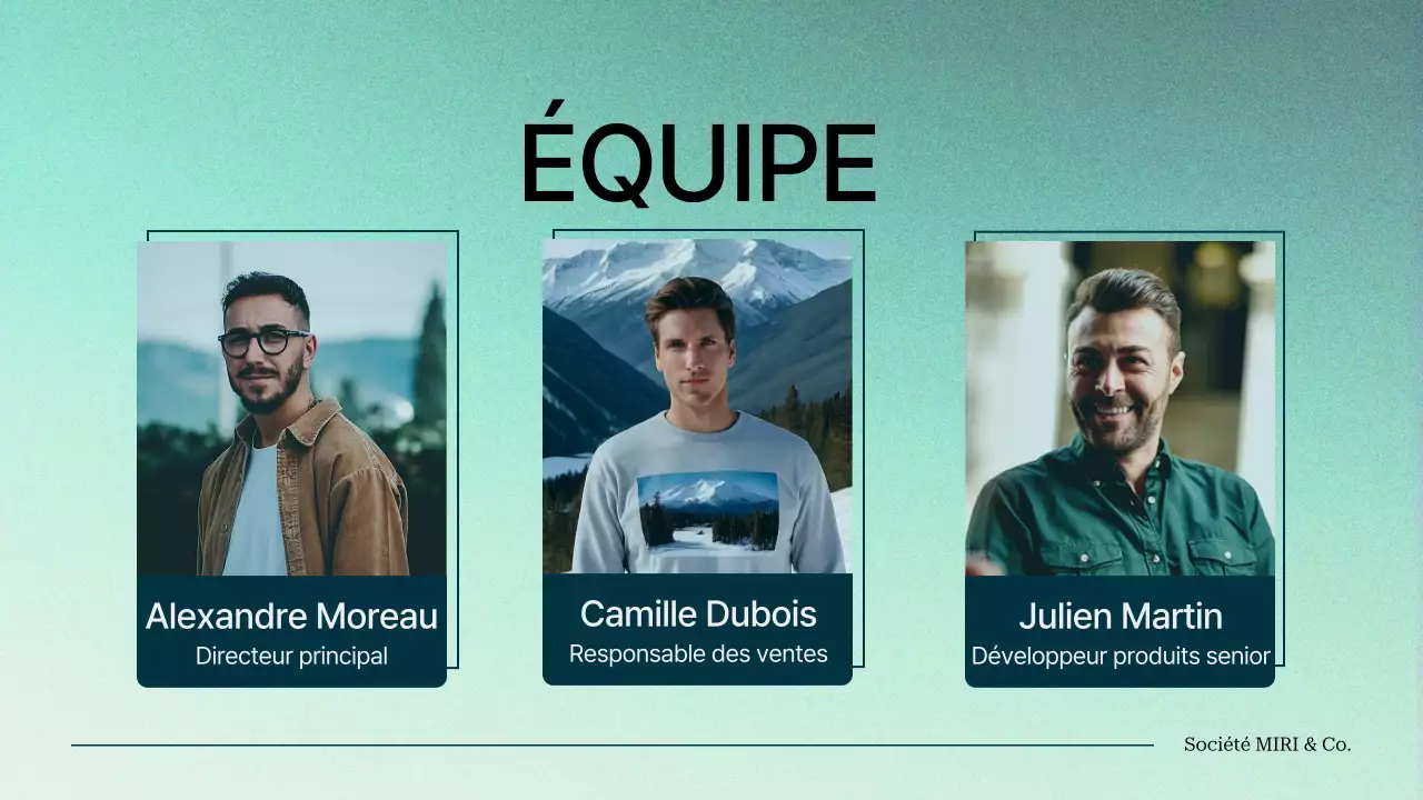 vert dégradé moderne Proposition de projet