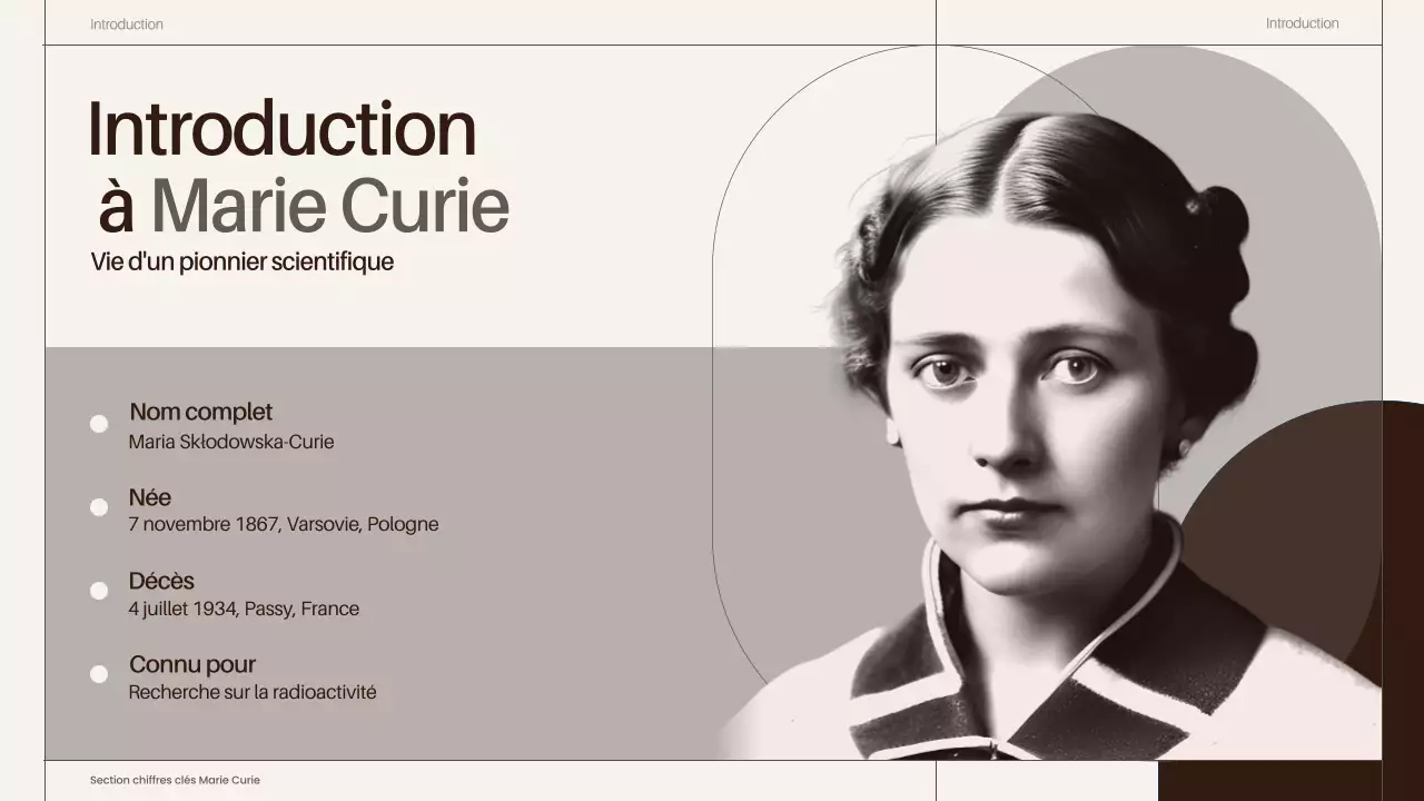 présentation des biographies des scientifiques de la classe brune