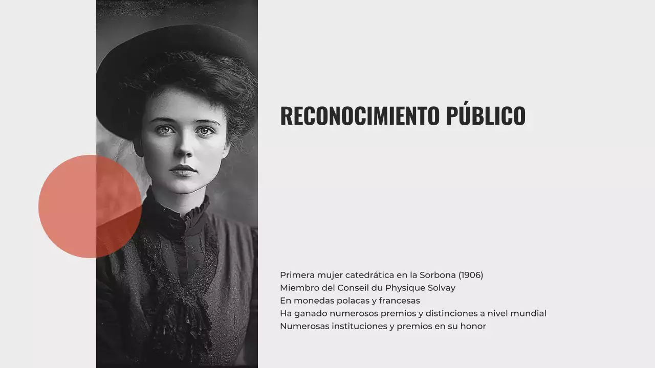 Explorando la vida de Marie Curie Presentación minimalista