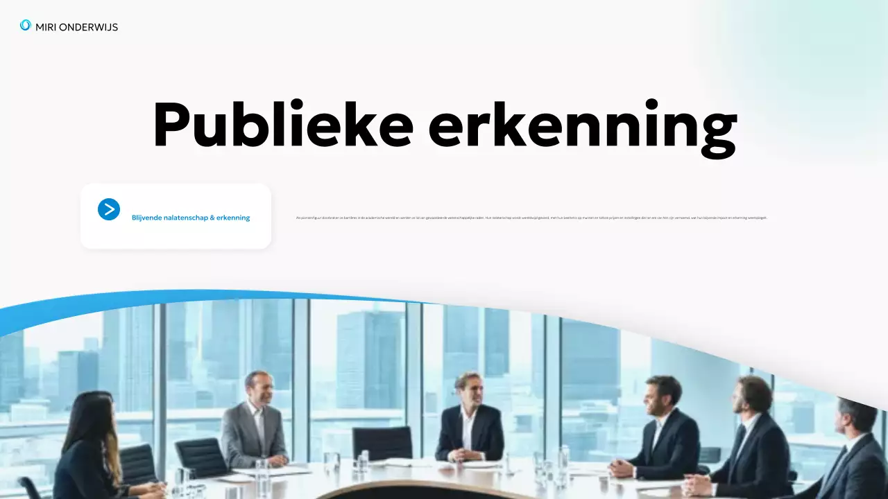 blauw modern onderwijs biografie lezing