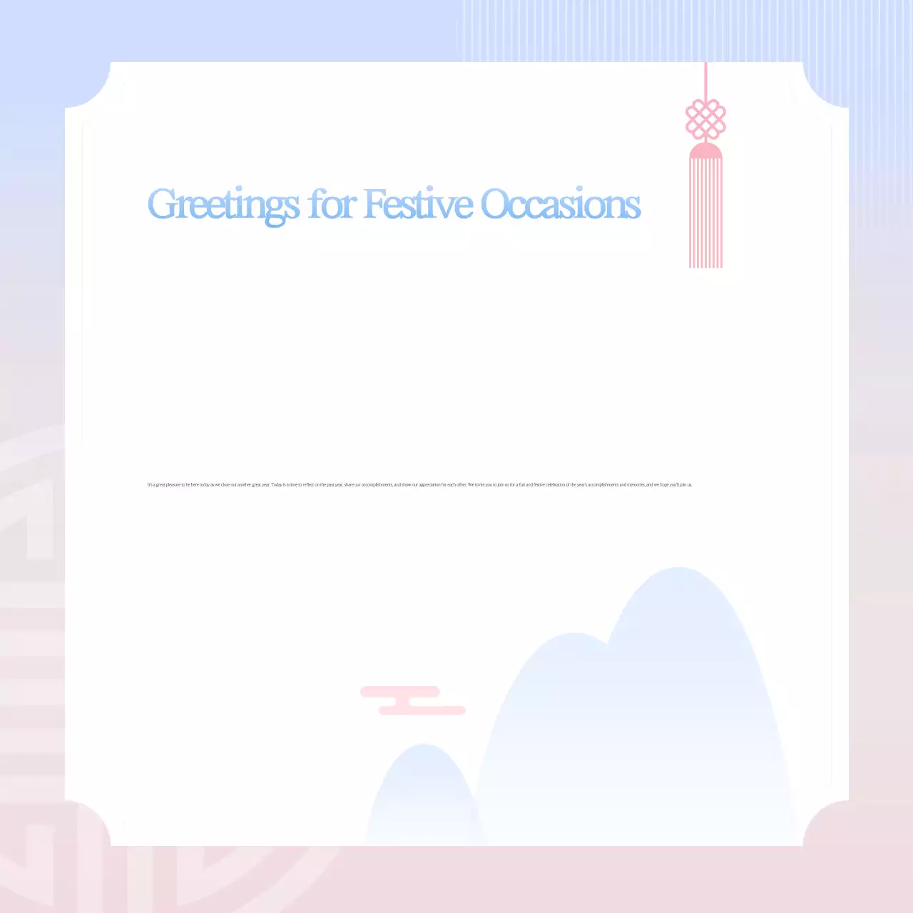 Cartão de felicitações festivo elegante azul Instagram Carousel