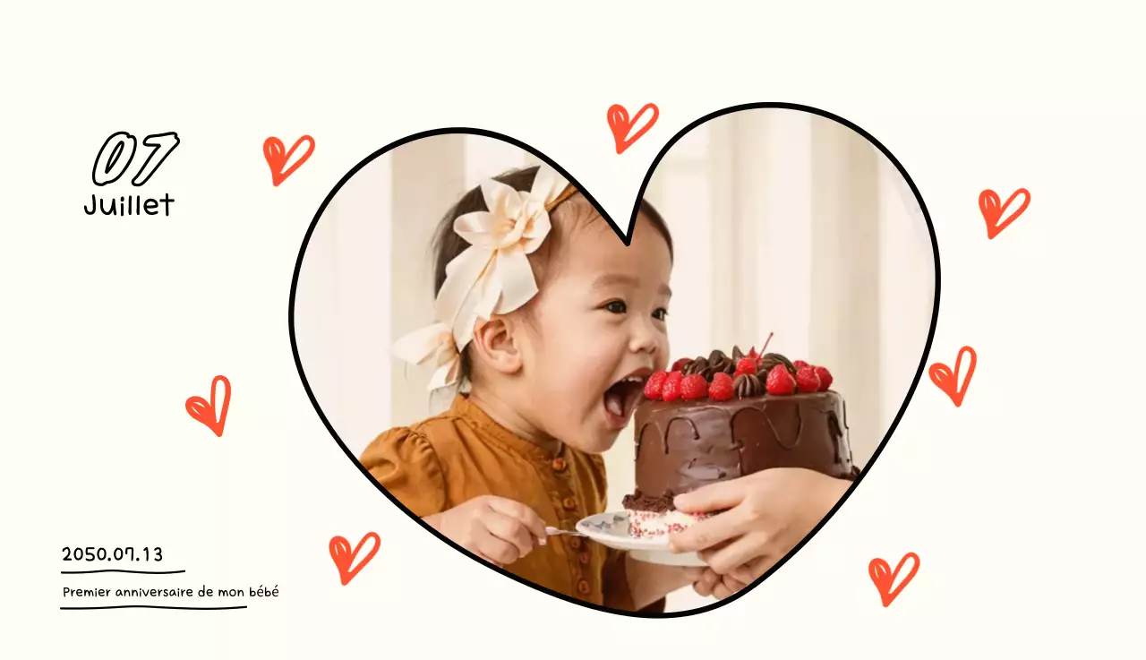 Calendrier photo jaune mignon