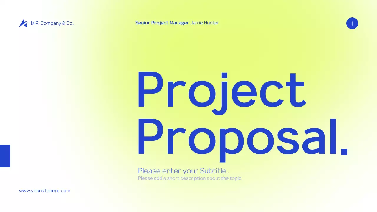 Blue Modern Project Proposal Presentation