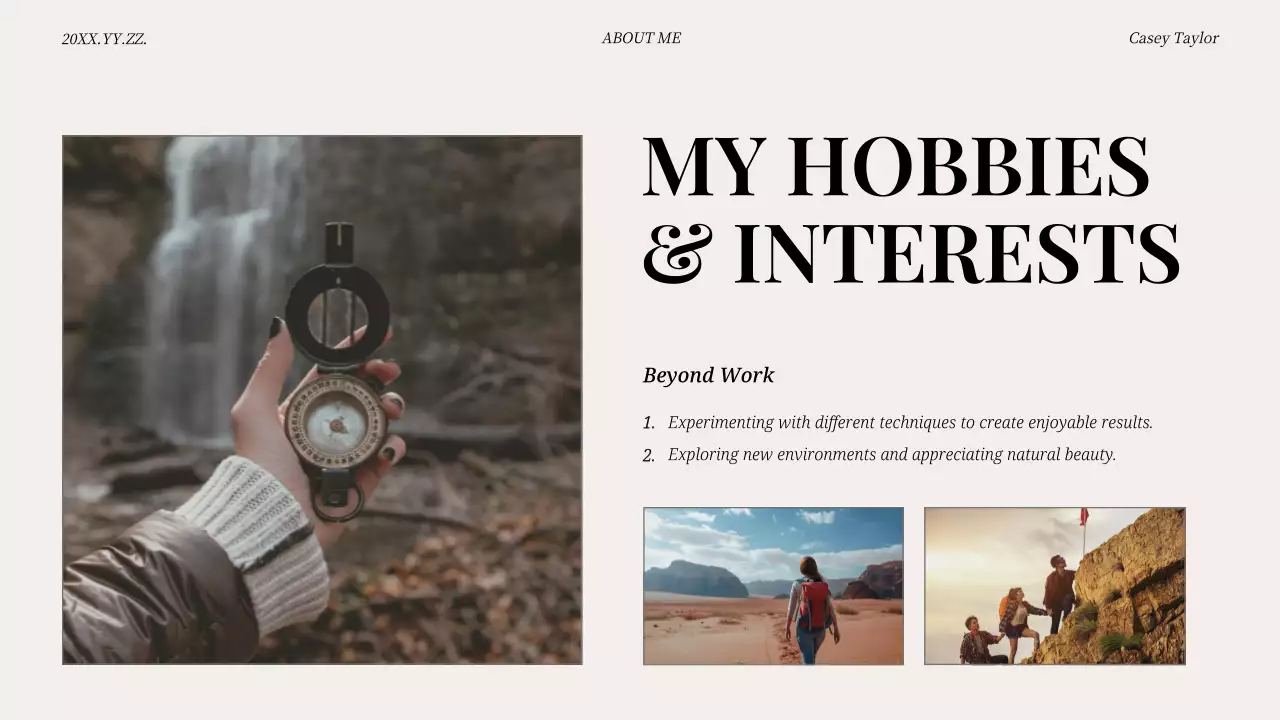 Beige Minimal Self-Introduction Presentation