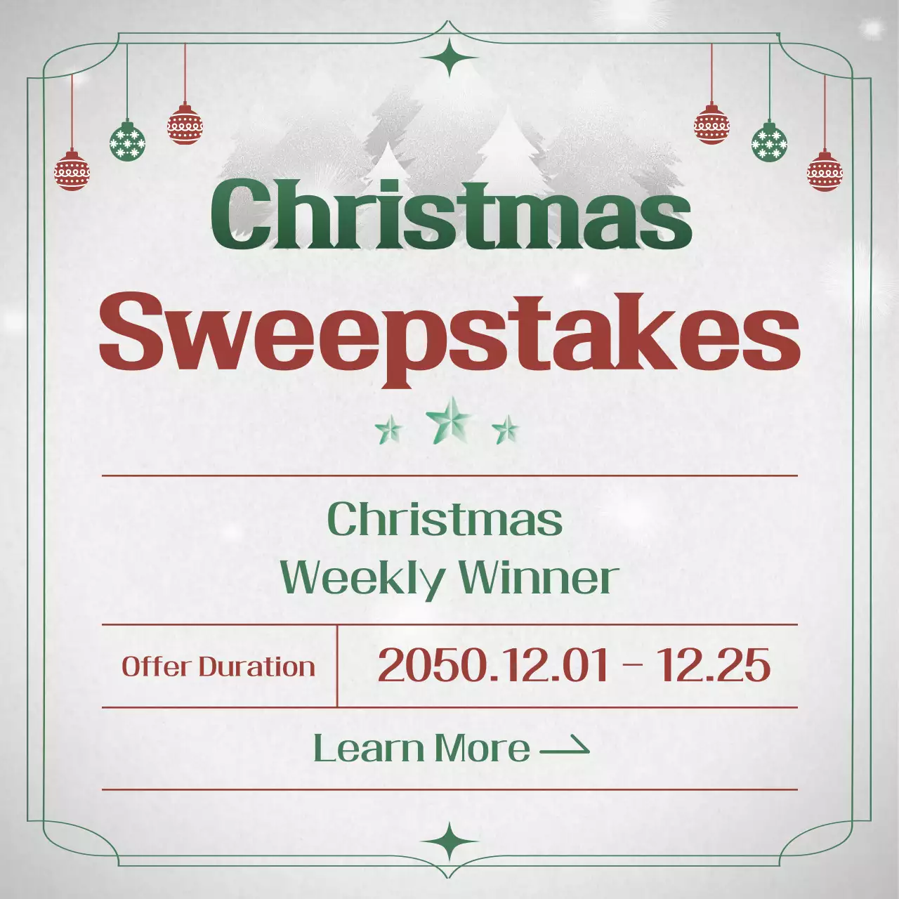 Carrossel de promoção de Natal tradicional vermelho no Instagram