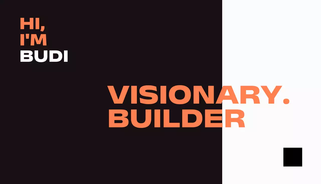 Orange Minimal Business Card