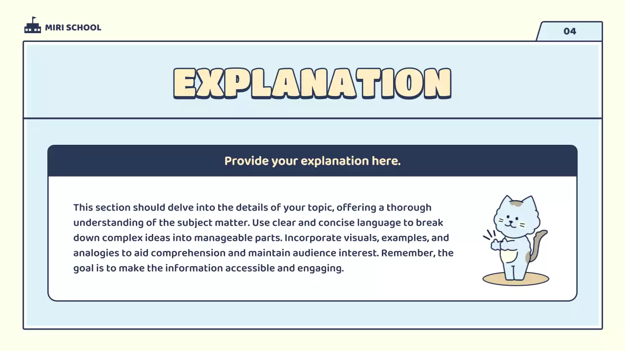 블루 큐트 교육 프레젠테이션