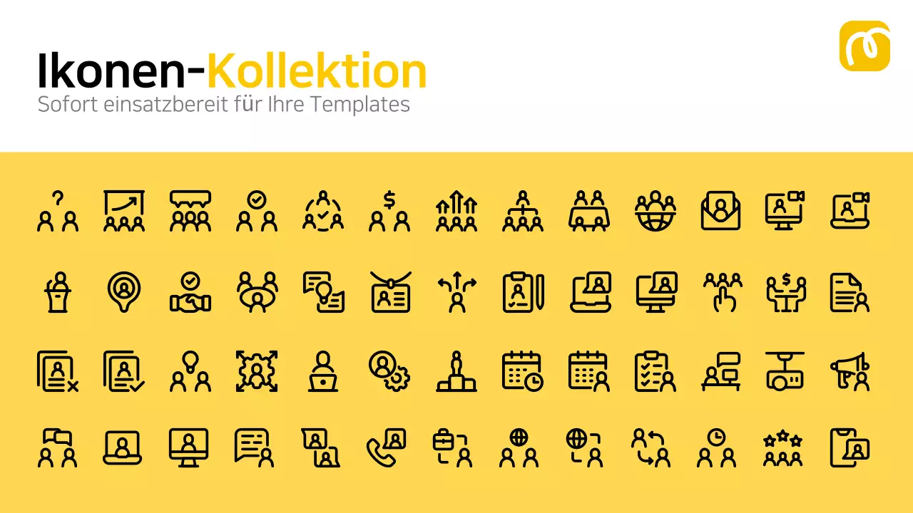 gelbes modernes Brainstorming-Layout