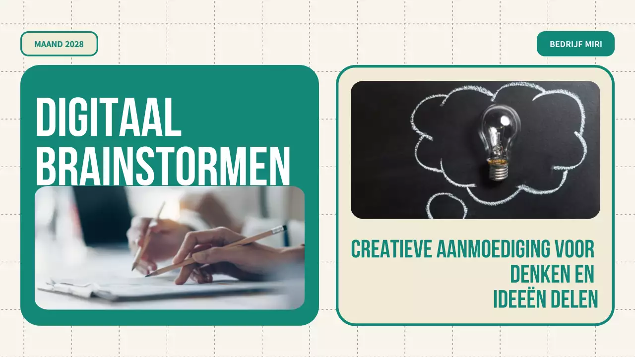 groene moderne brainstormgids