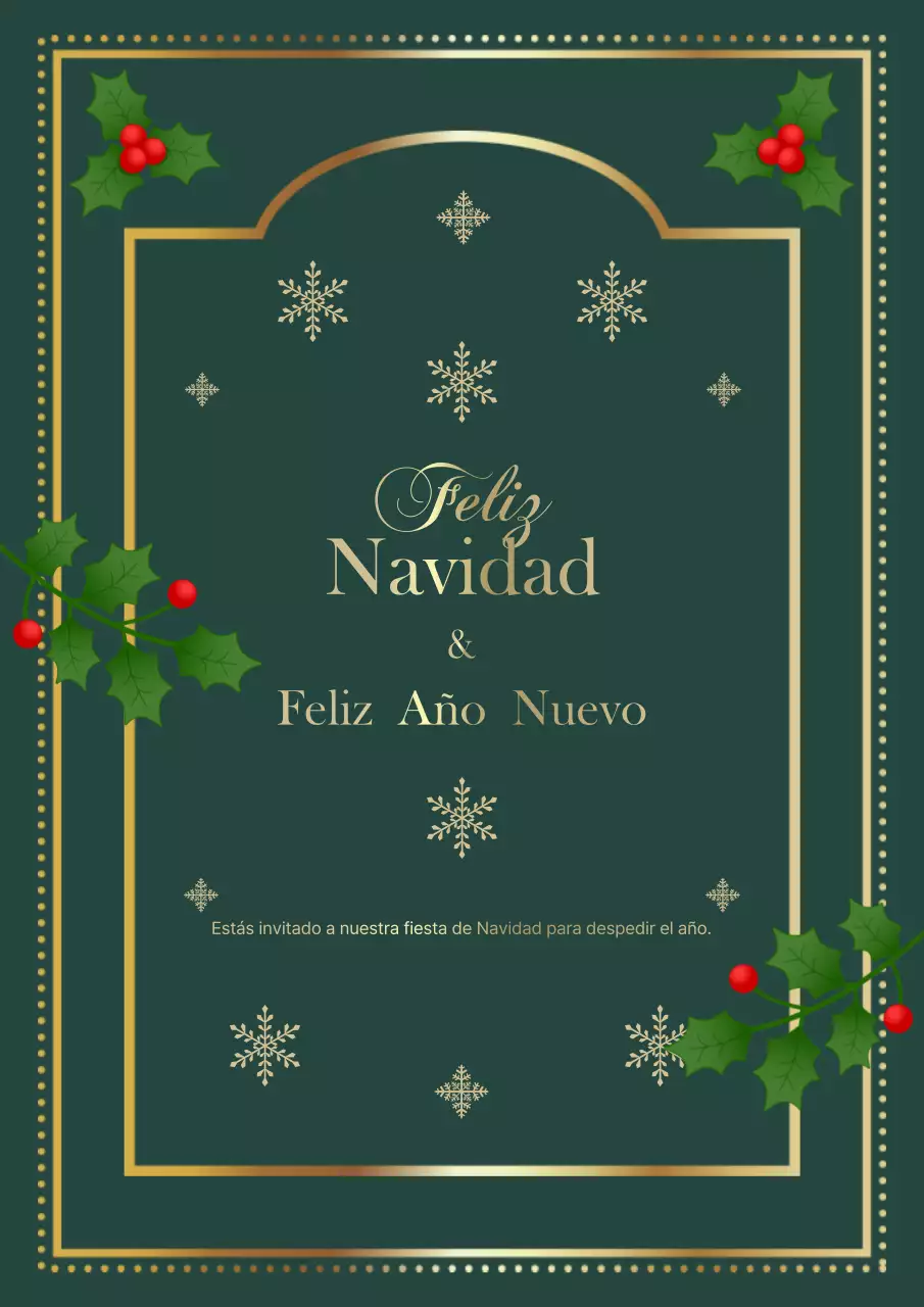 Invitación de Navidad Clásica Abstracta