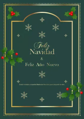 Invitación de Navidad Clásica Abstracta