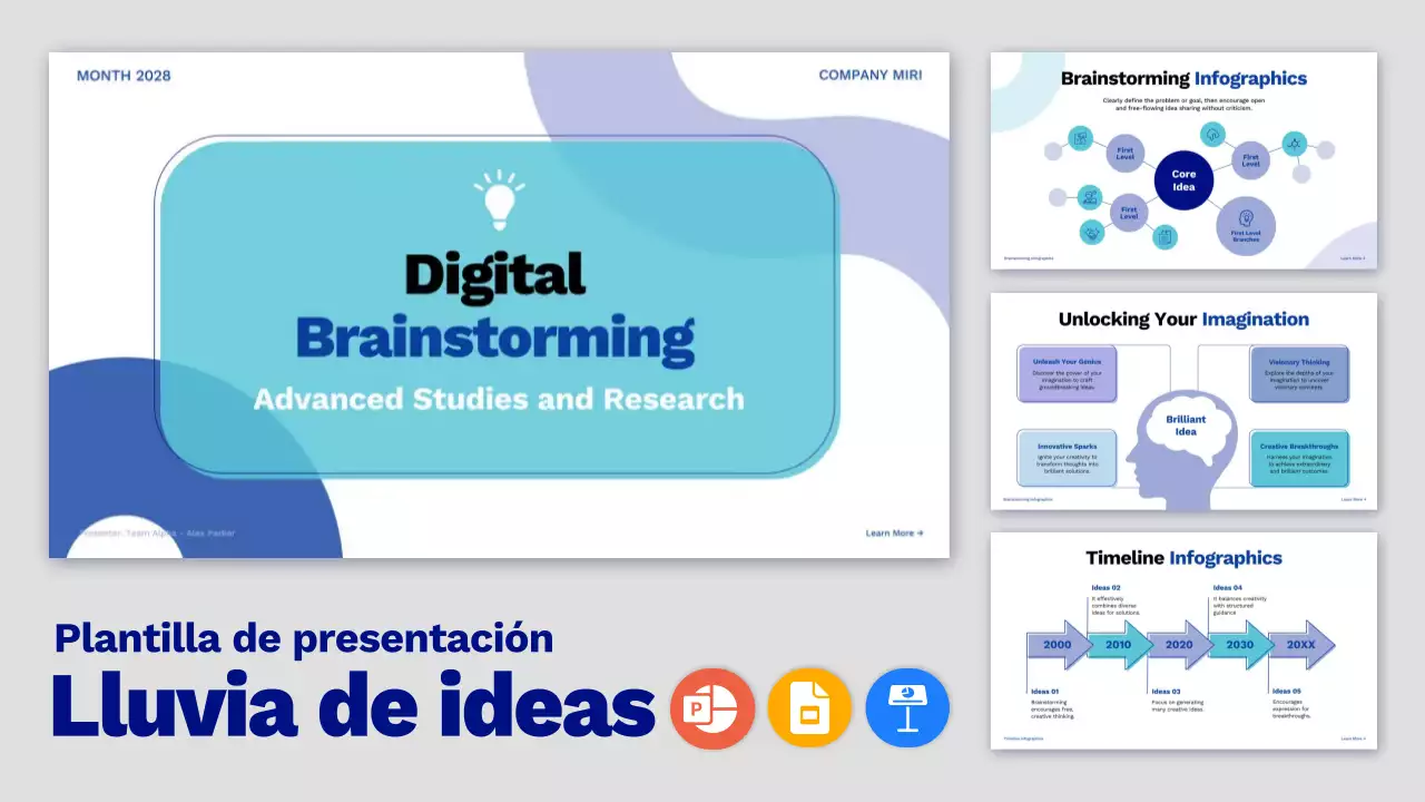 guía azul de brainstorming creativo