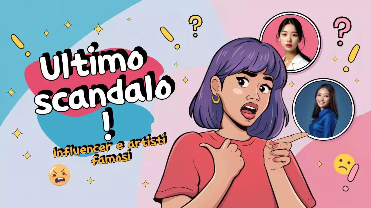 fumetto blu influencer notizie annuncio