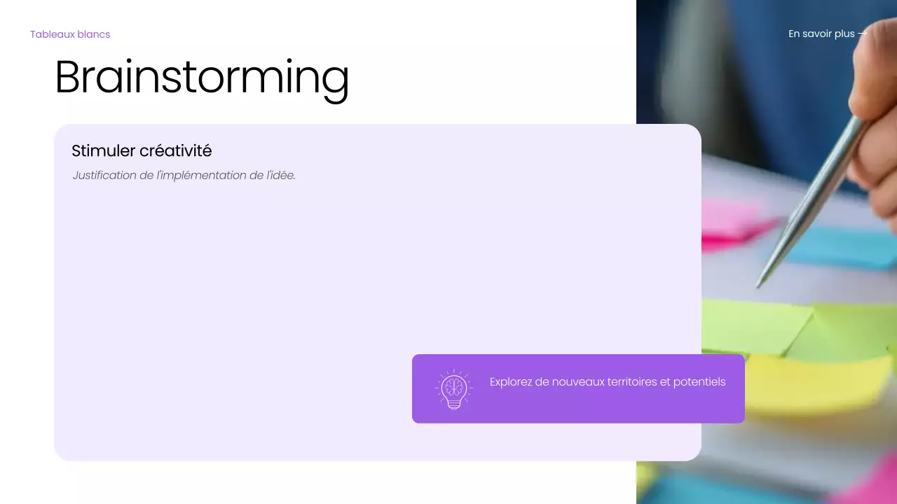 purple basic digital brainstorming guide