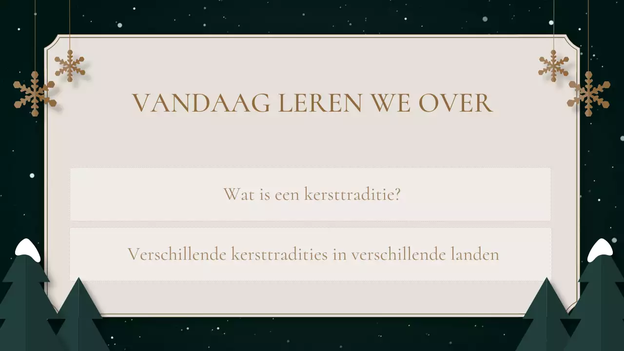 groene traditionele vakantiepresentatie