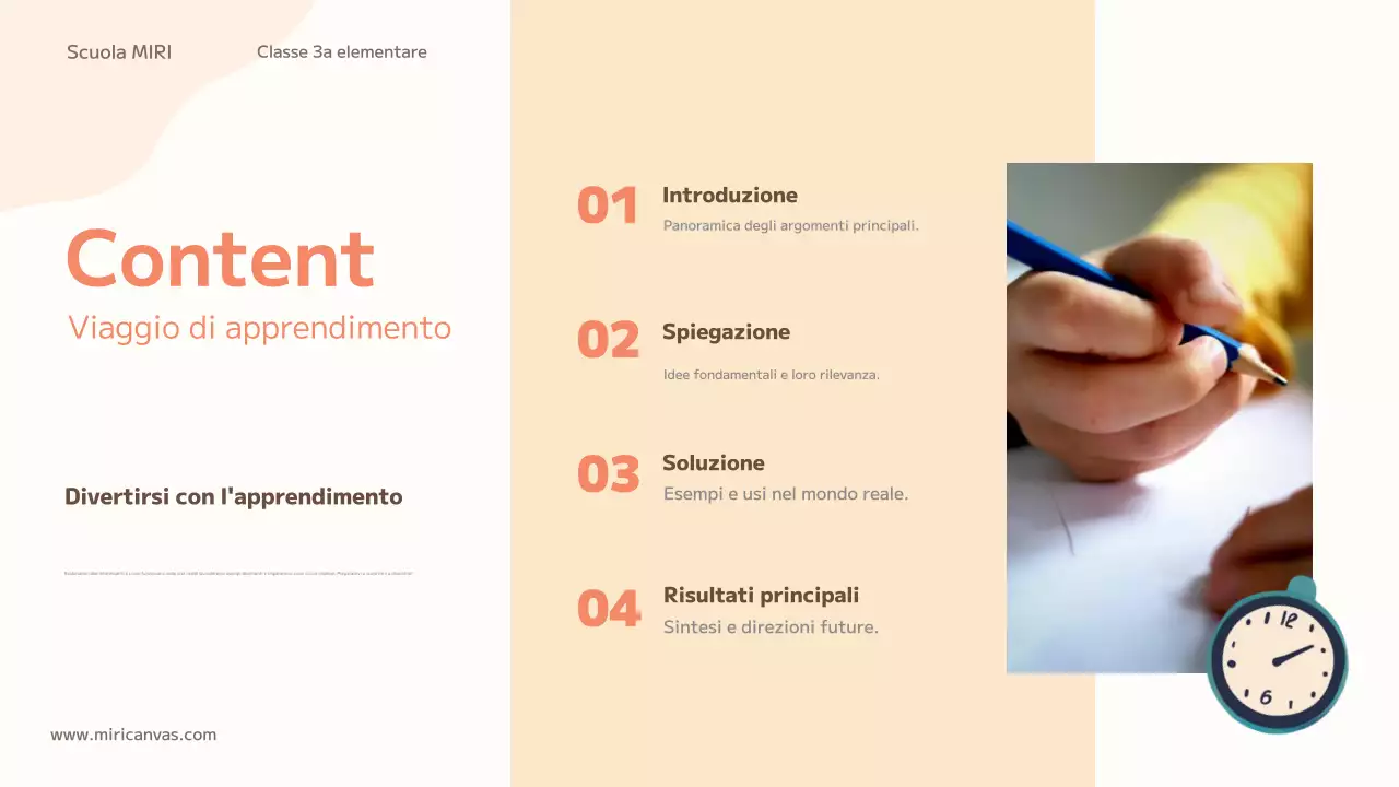 classe di educazione alla tendenza arancione