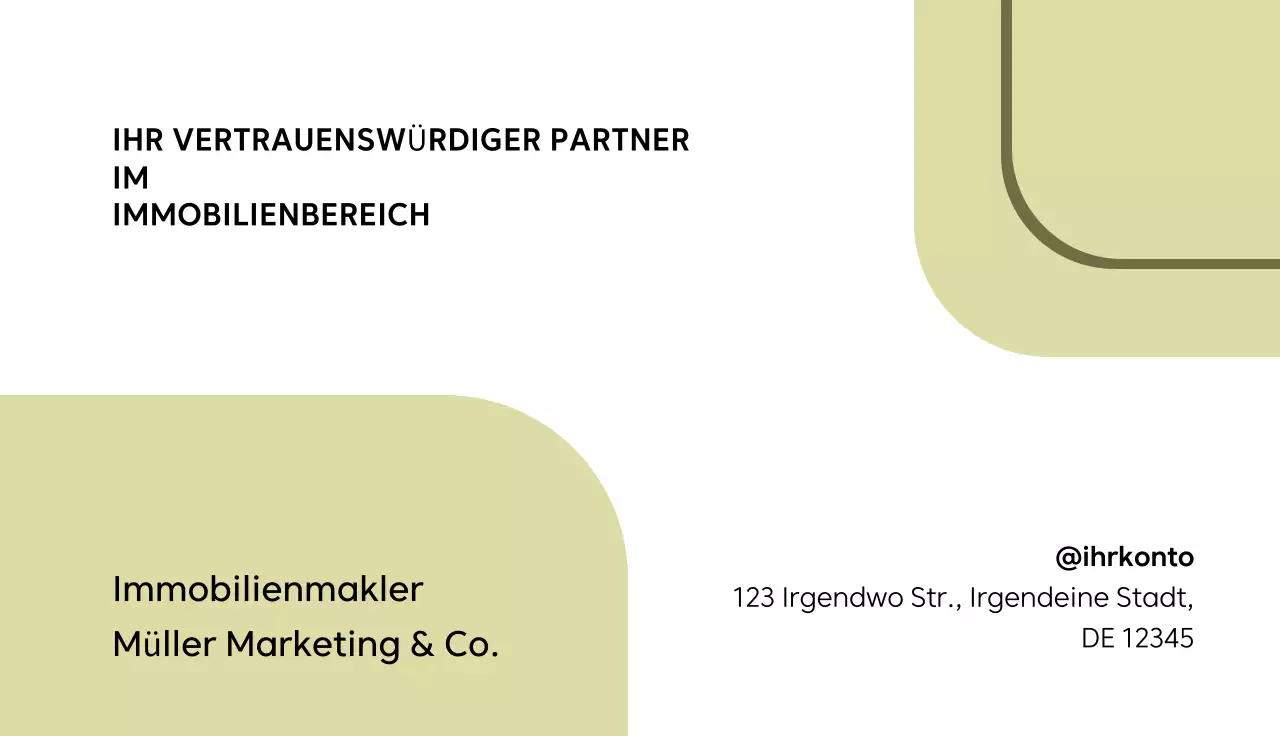 grüne moderne immobilienkarte