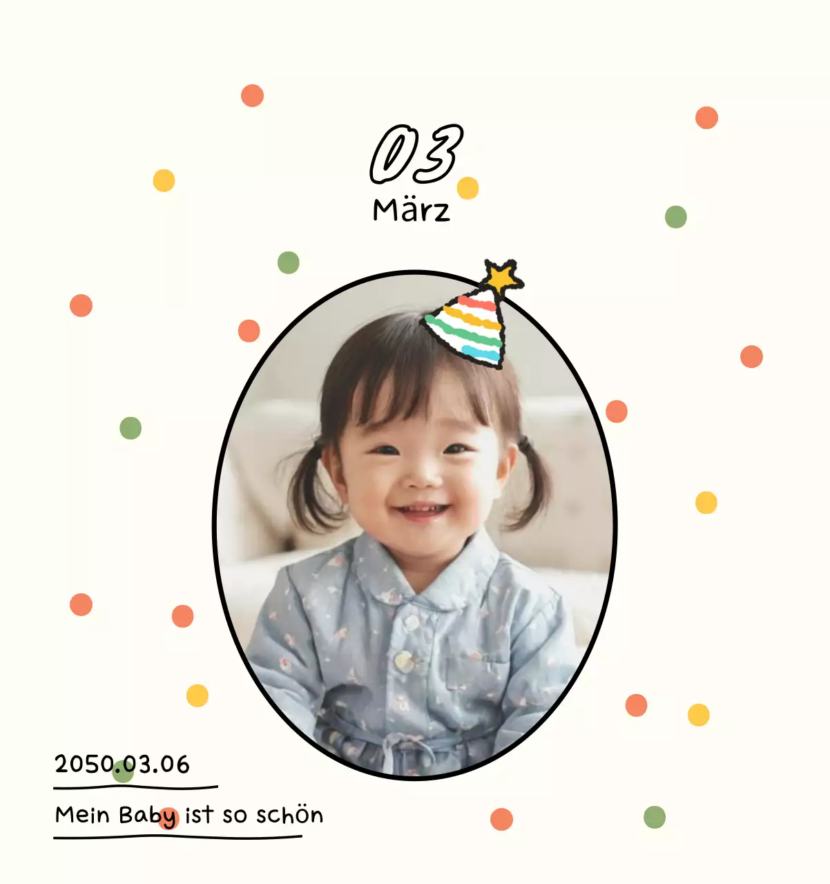 Niedlicher Neujahrs-Fotokalender