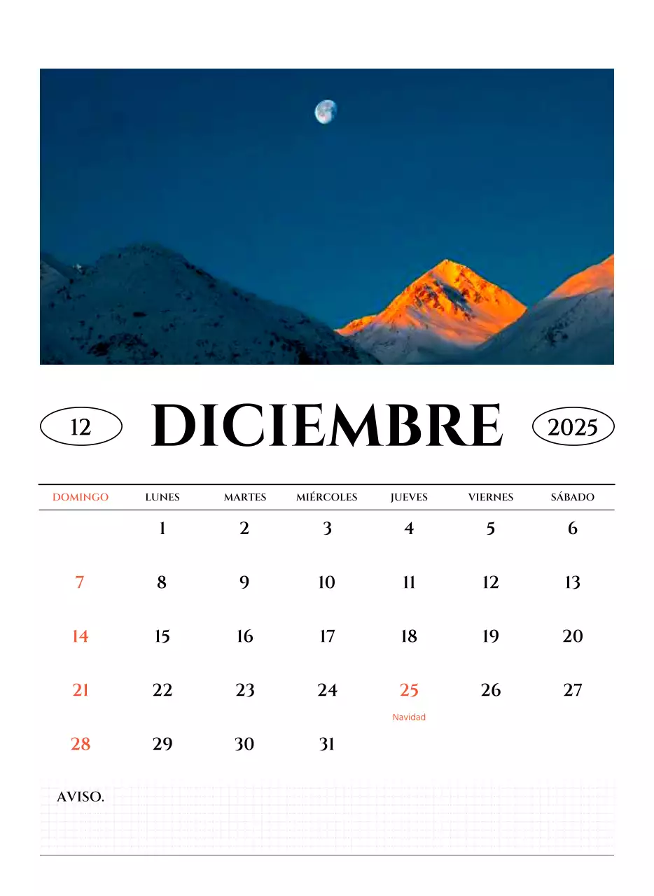 Calendario de pared de estilo sencillo con concepto de fotografía de viajes emocional en blanco y negro