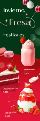 Promover los postres pop rojos